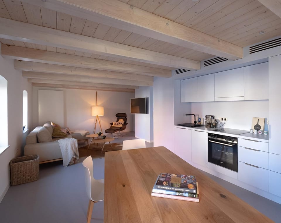 Living room, kitchen
