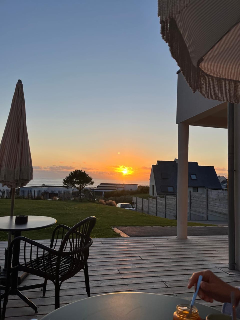 View (from property/room), Balcony/Terrace, Sea view, Sunset