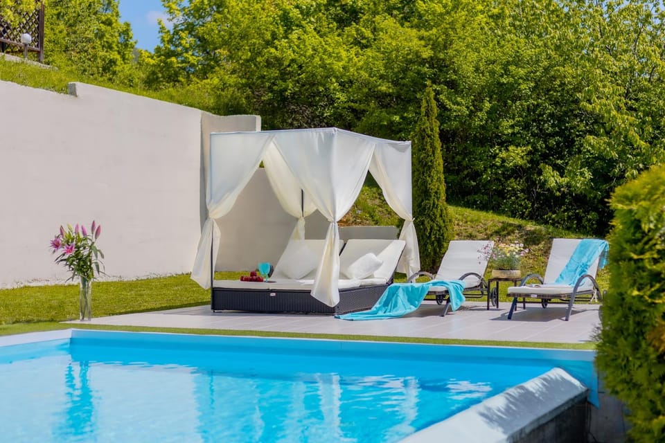 Day, Garden, Swimming pool, sunbed