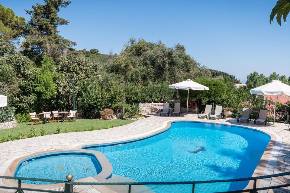 Natural landscape, Garden, Pool view, Swimming pool, sunbed