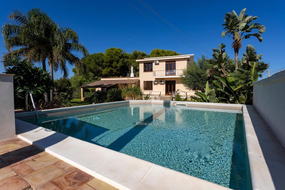 Property building, Living room, Swimming pool
