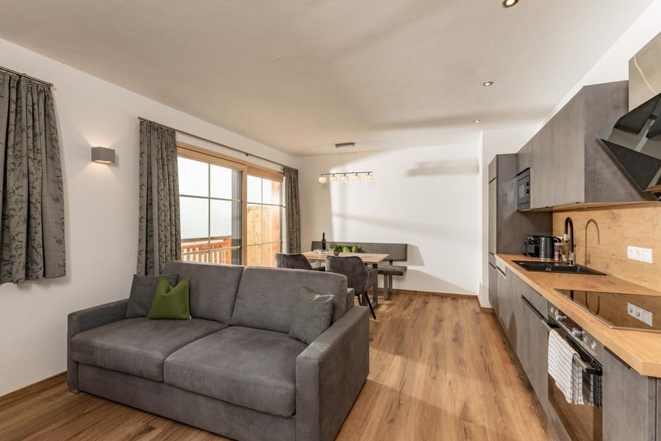 Living room, kitchen