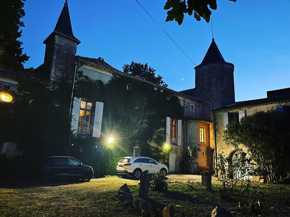 Property building, Night, Inner courtyard view