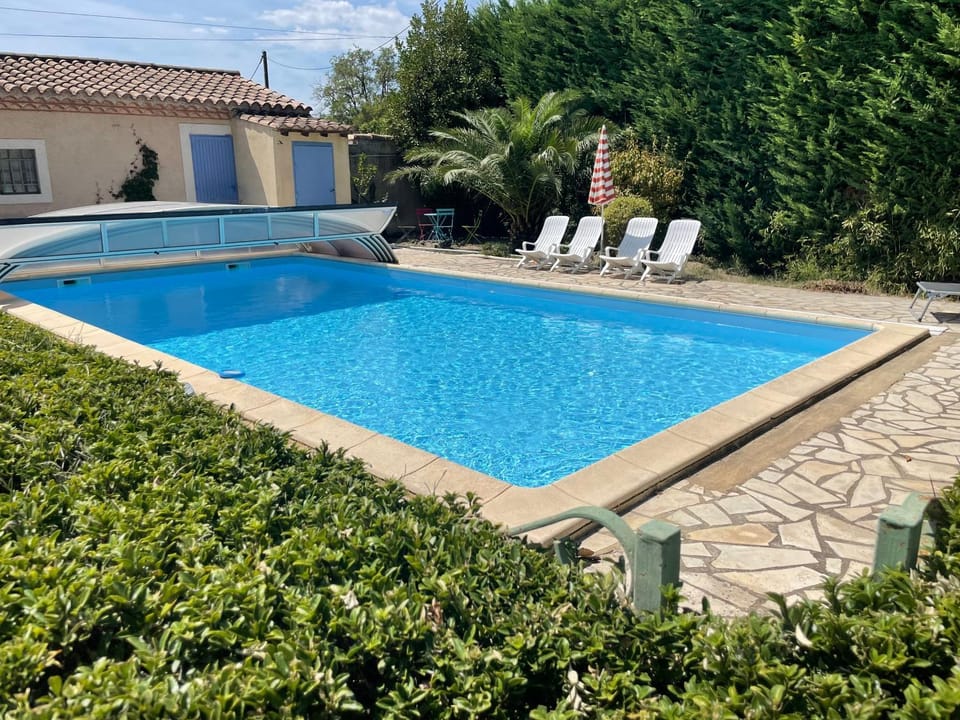 Garden, Pool view, Swimming pool, sunbed