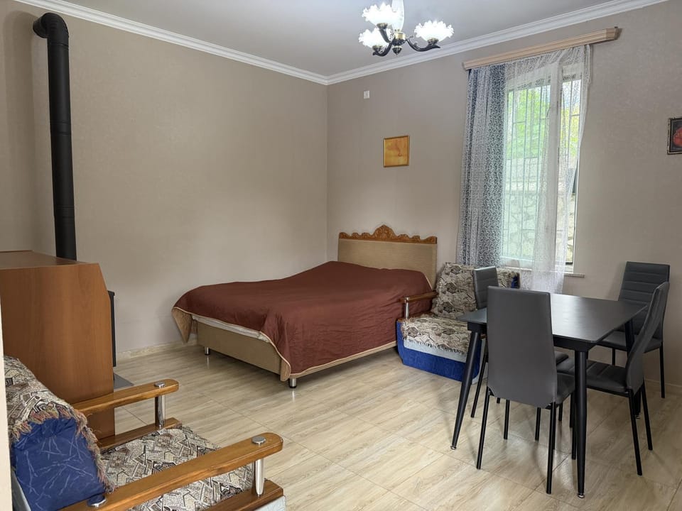 Bed, Living room, Photo of the whole room, Seating area, Dining area