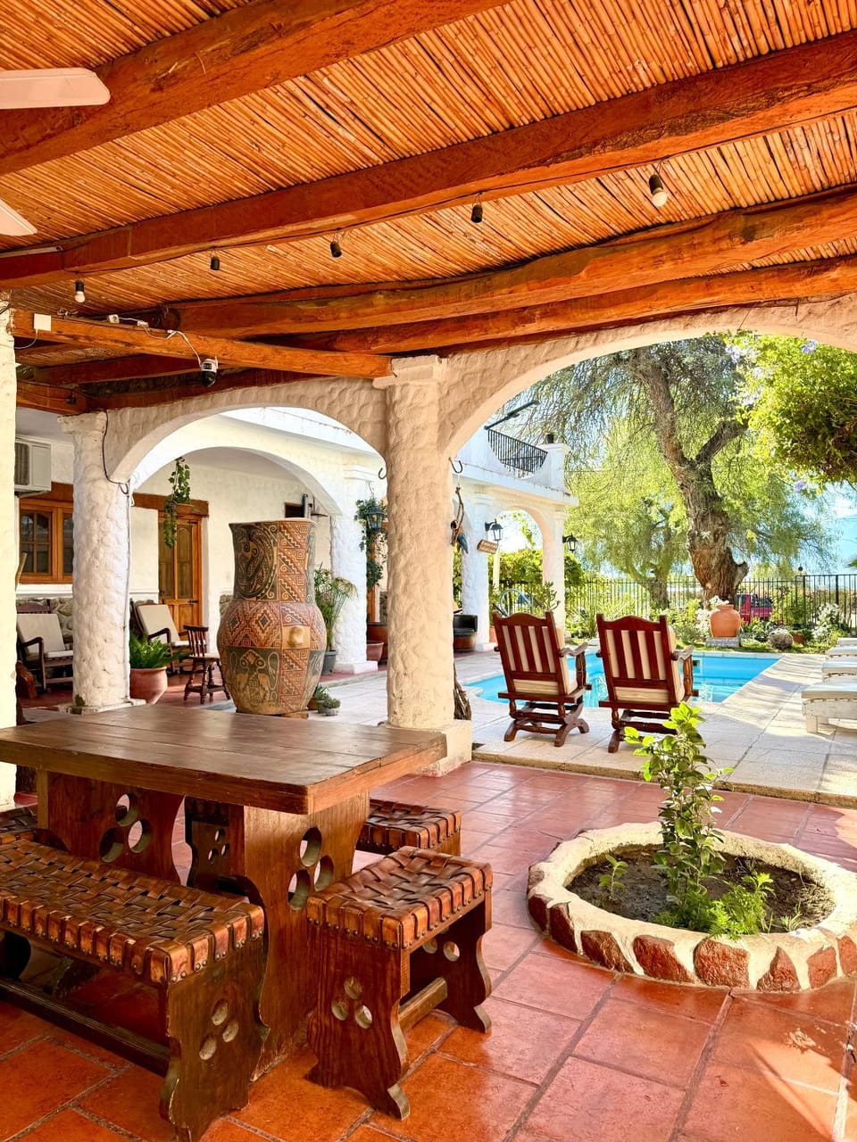 Living room, Garden view, Pool view