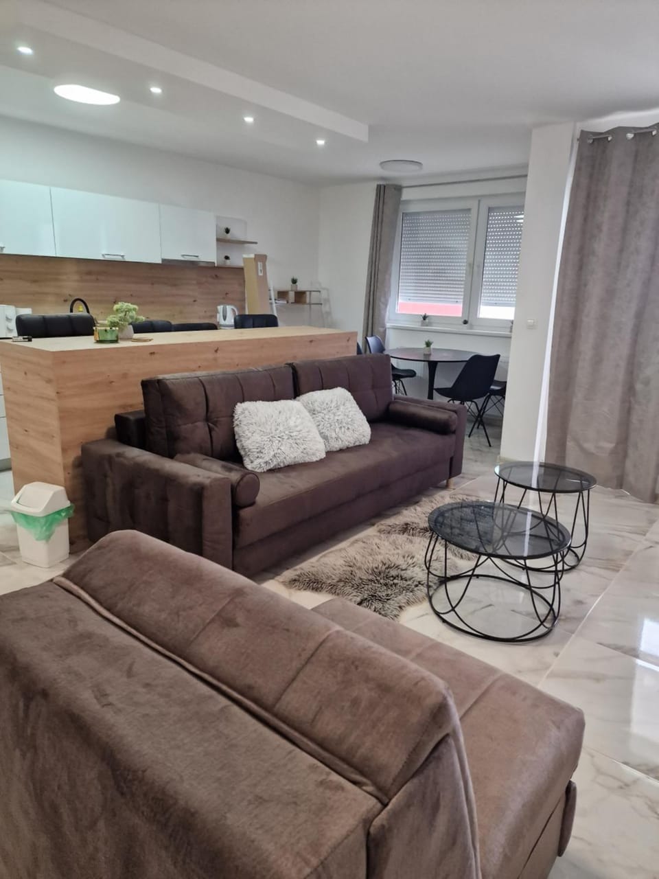 Kitchen or kitchenette, Living room, Dining area, dishwasher, pet friendly, stove, washing machine, dryer, kitchen