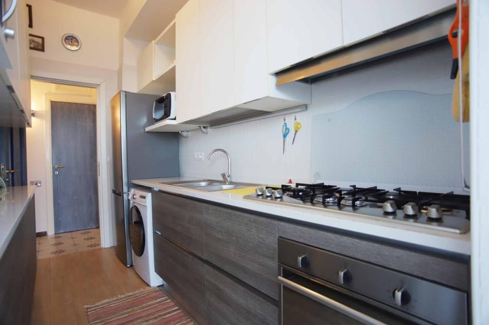 Kitchen or kitchenette, oven, stove
