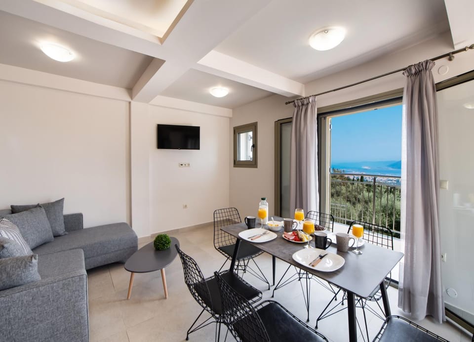 Living room, Seating area, Dining area, Sea view