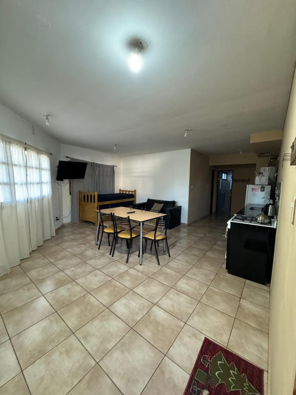 Kitchen or kitchenette, Living room, Dining area