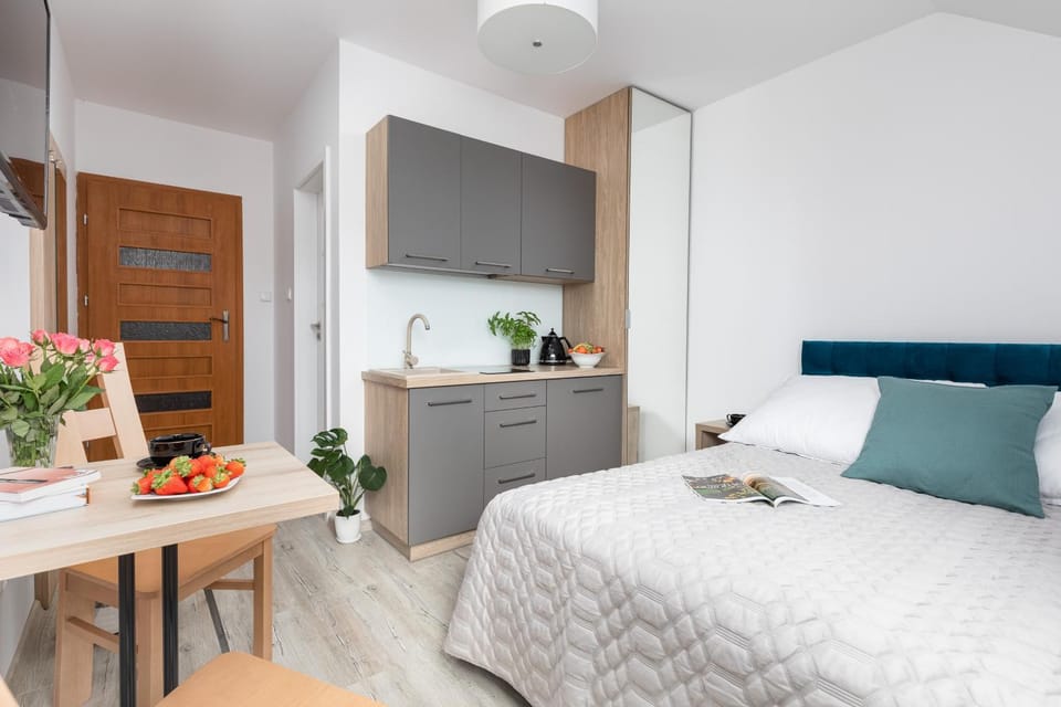 Bed, Kitchen or kitchenette, Photo of the whole room