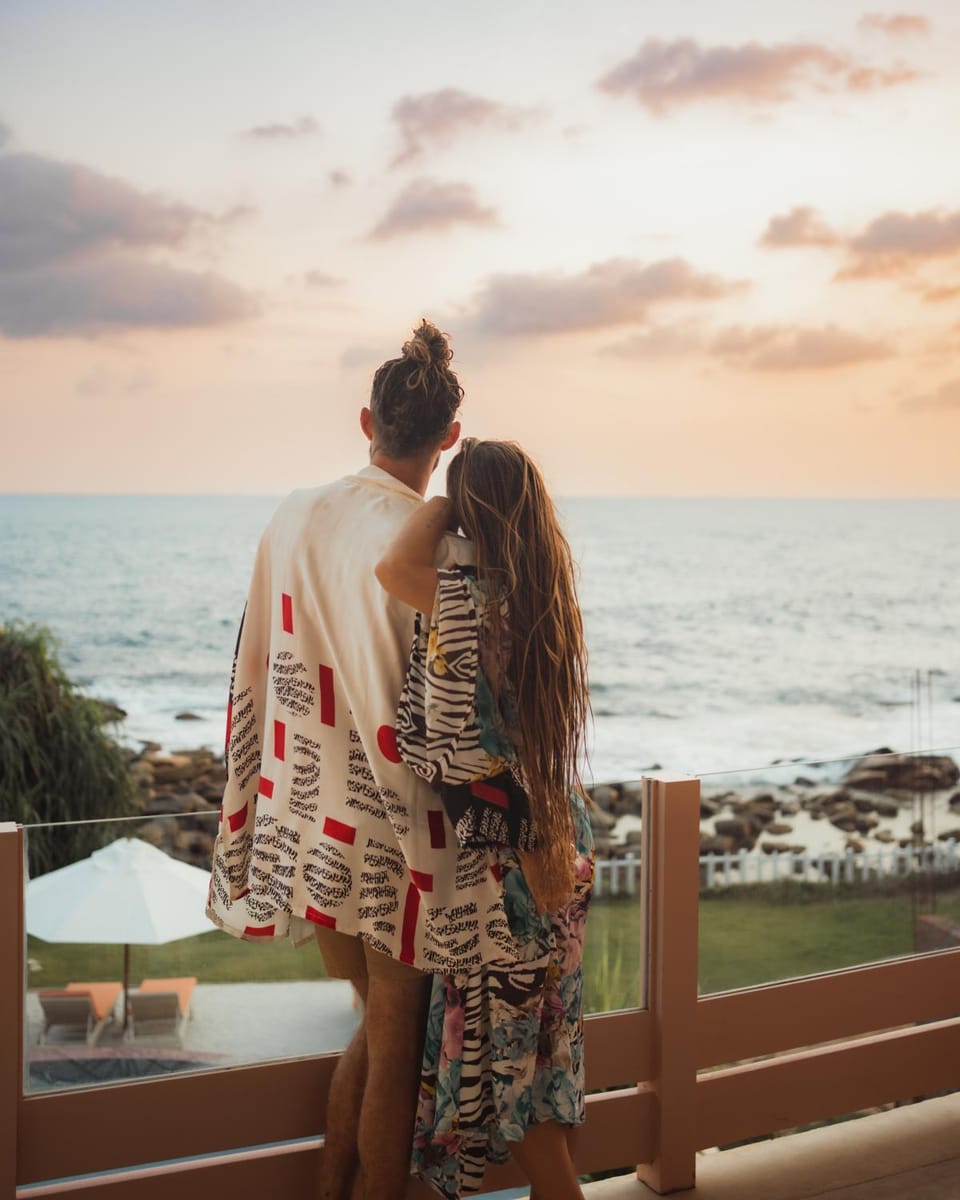 People, Sea view, Sunset