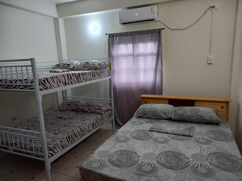 Bed, Bedroom, bunk bed, wardrobe, air conditioner