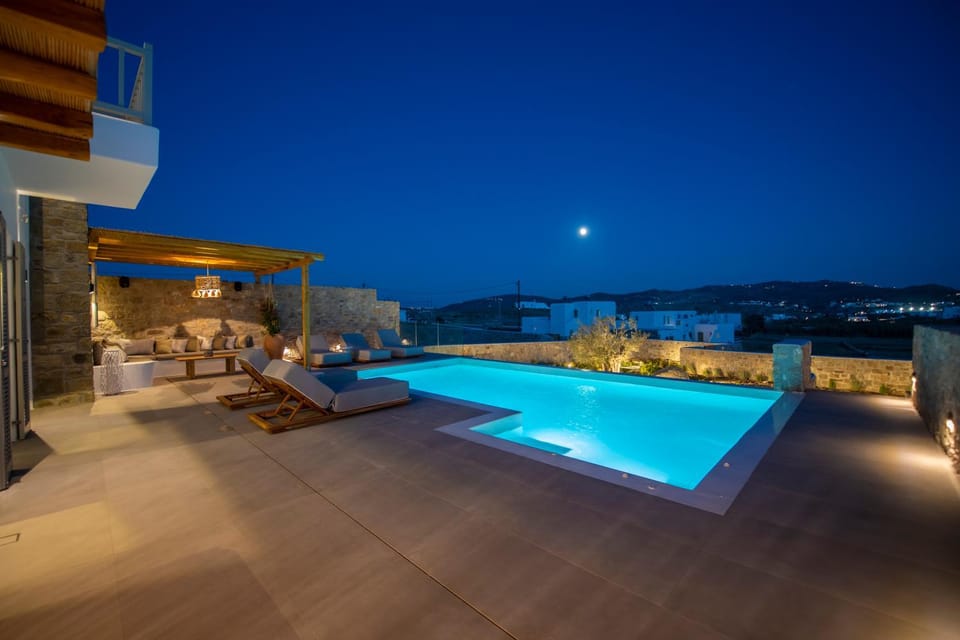 Night, Natural landscape, Pool view, Swimming pool