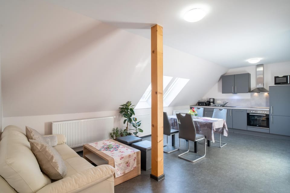 Living room, kitchen