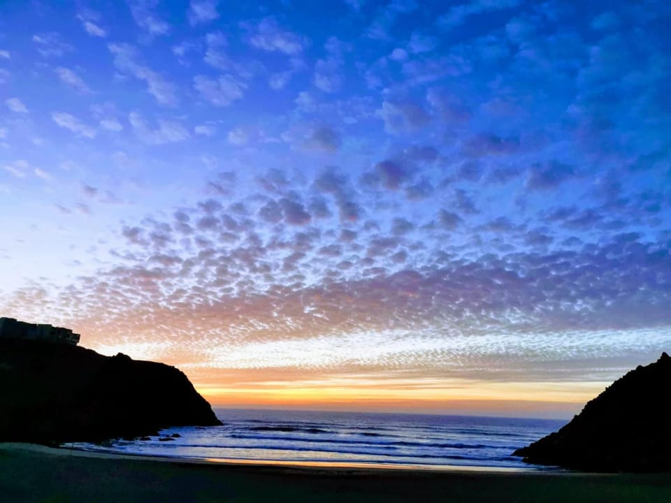 Beach, Sea view, Sunset