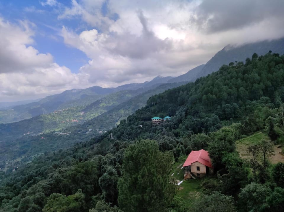 Property building, Natural landscape, Bird's eye view, Mountain view