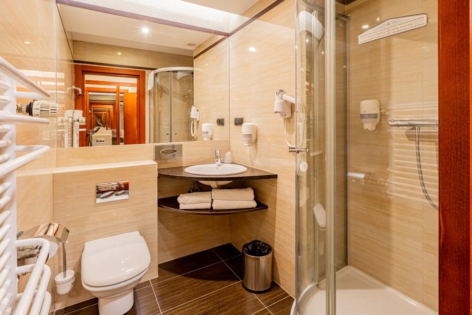 Shower, Toilet, towels