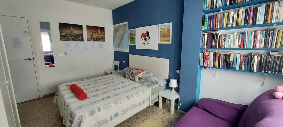 Bed, Library, Bedroom