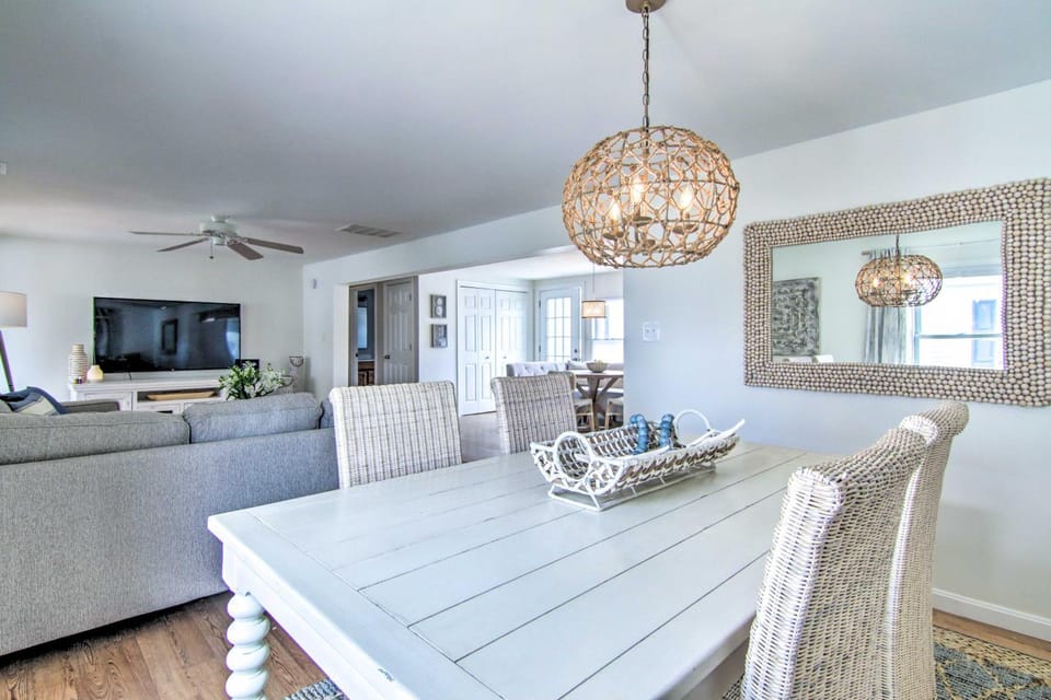 Fire Pit + Views: Canal-Front Fenwick Island Home House in Sussex County