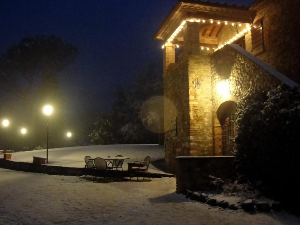 Facade/entrance, Winter, On site, Garden view