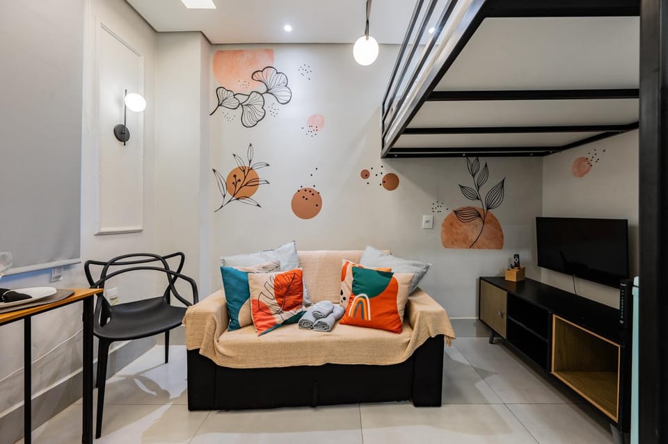 Kit pé na areia - Praia do Gonzaguinha - São Vicente - Wifi, TV e Ar condicionado Apartment in Santos