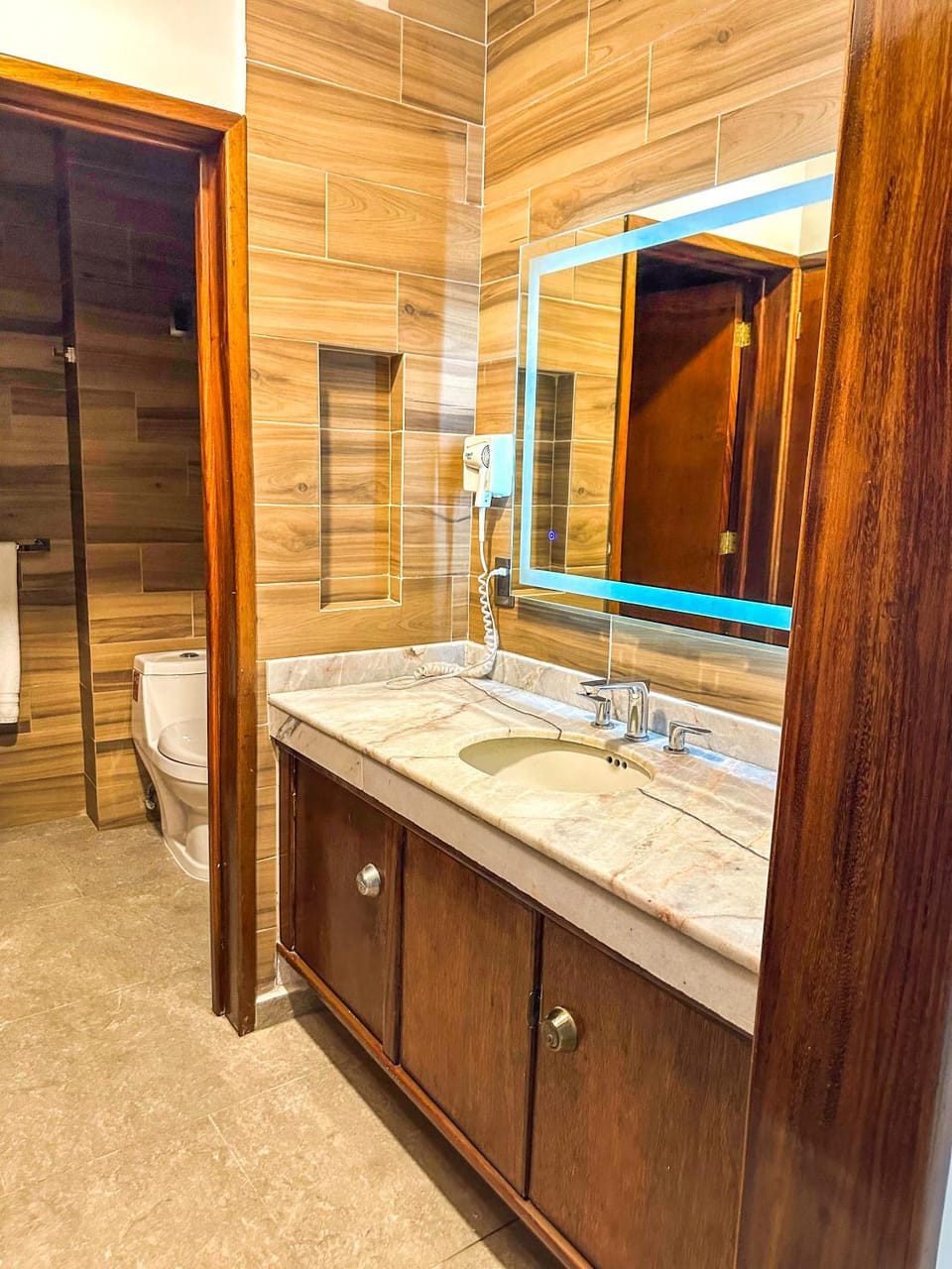 Shower, Bathroom, hair dryier