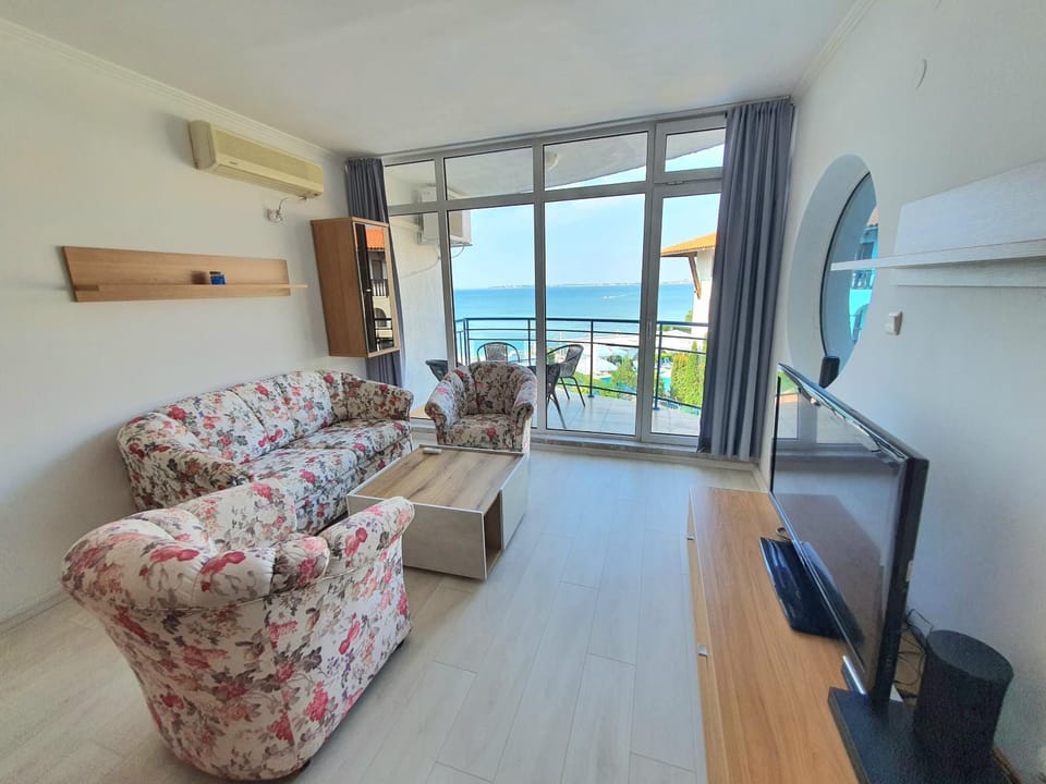 Living room, Seating area, Sea view