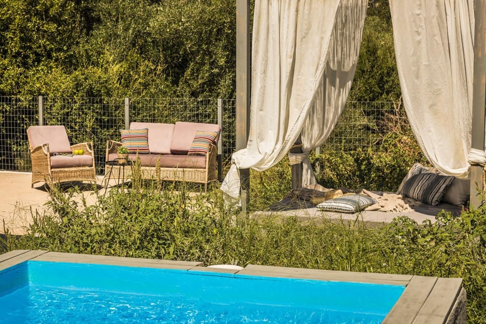 Patio, Natural landscape, Garden, Pool view, Swimming pool