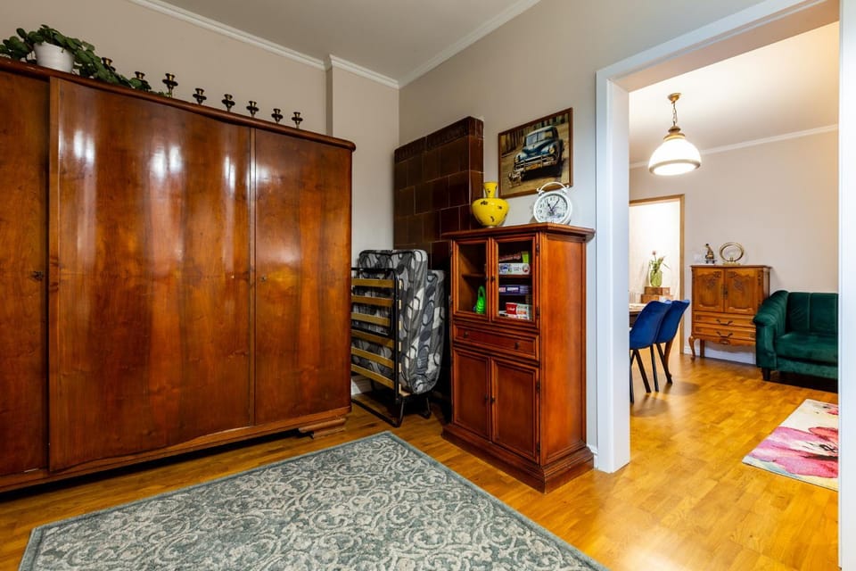 Bedroom, cot, flat iron, wardrobe