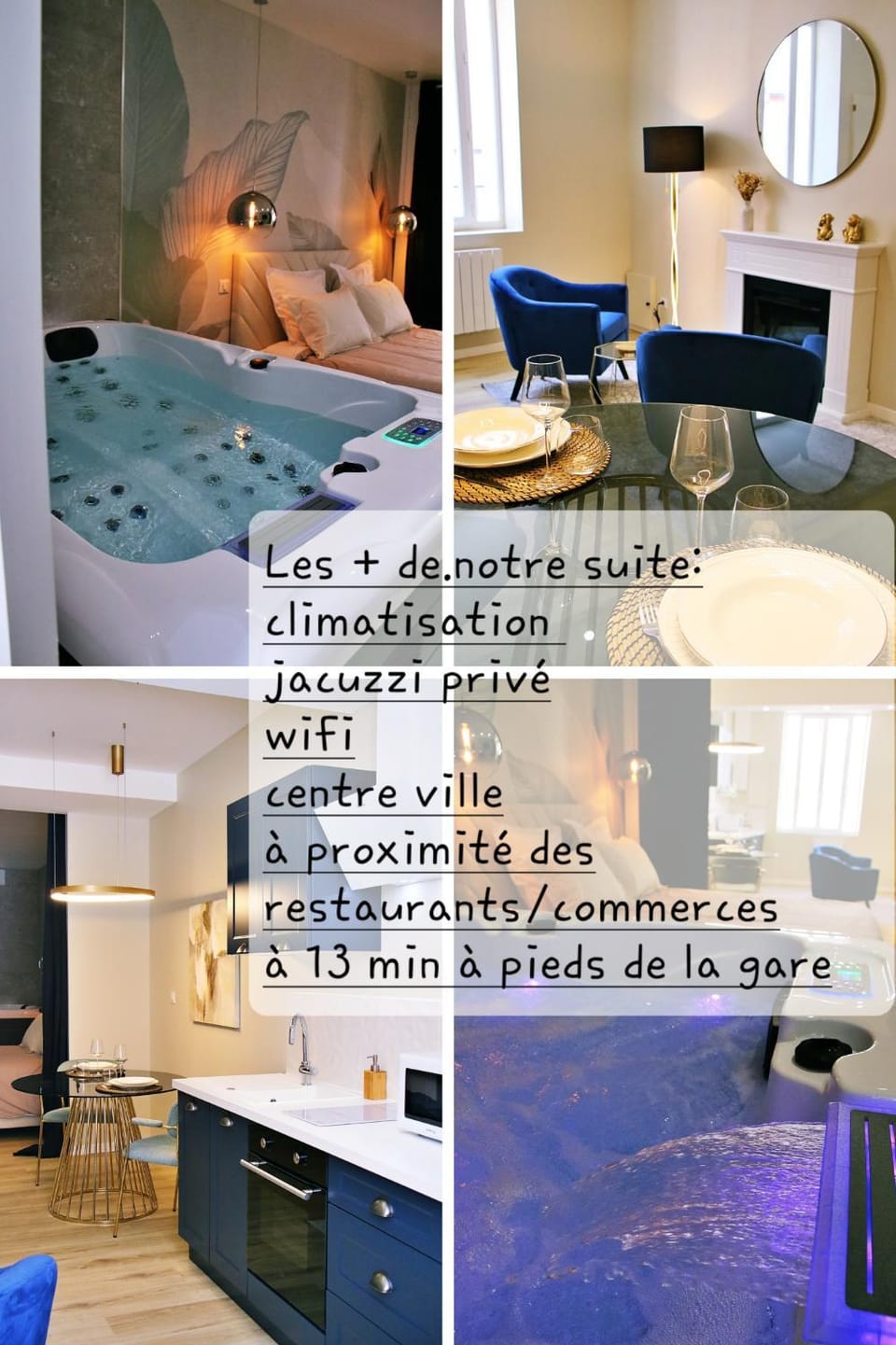 Suite romantique avec jacuzzi privatif- centre de Roanne Apartment in Auvergne-Rhône-Alpes