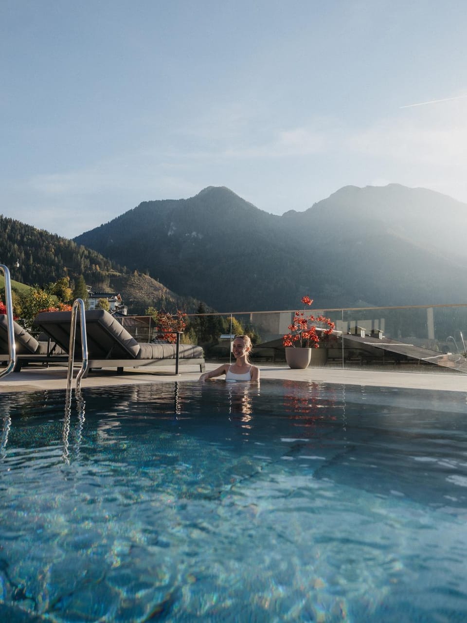 Natural landscape, Mountain view, Swimming pool