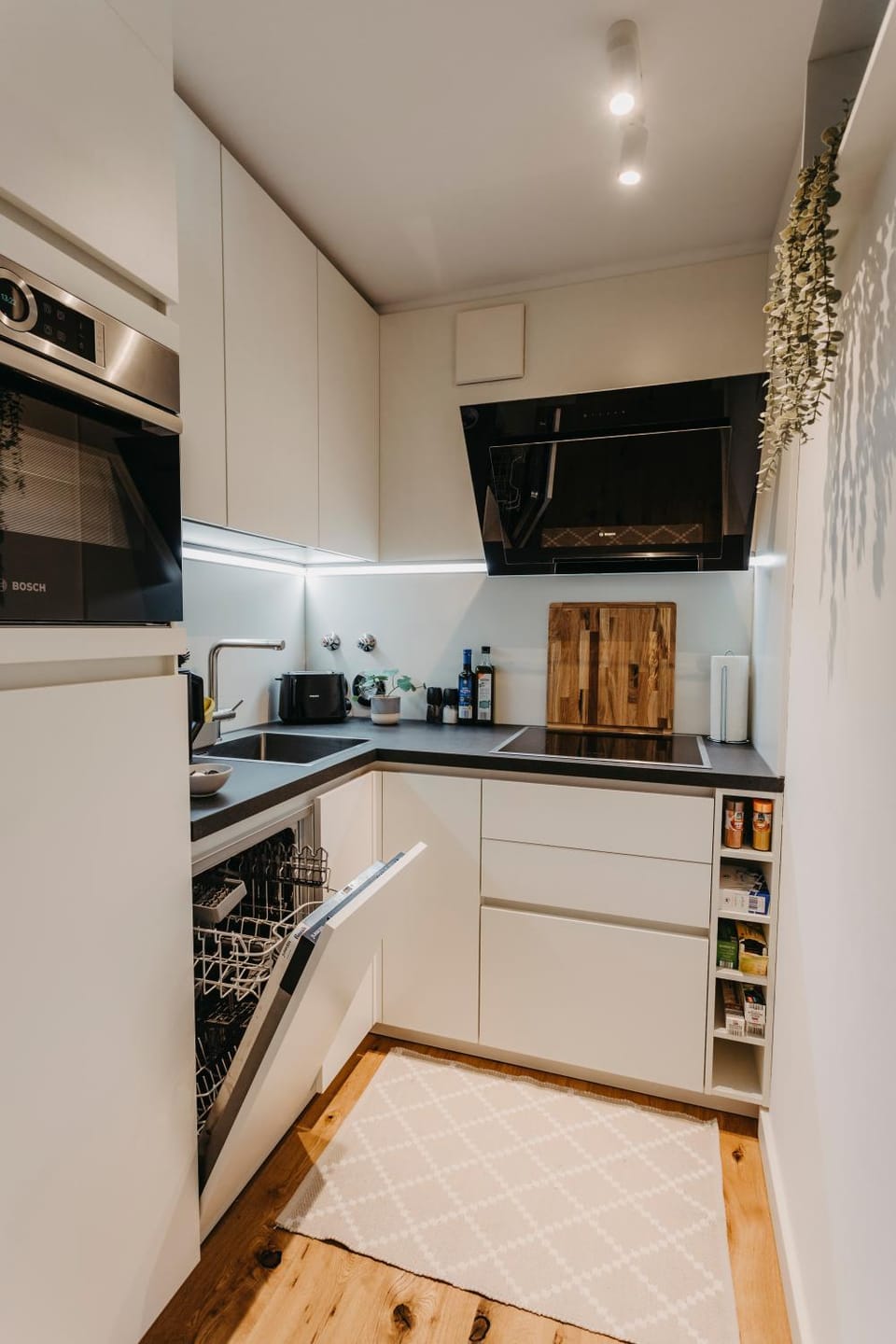 Kitchen or kitchenette, dishwasher, pet friendly, stove, toaster