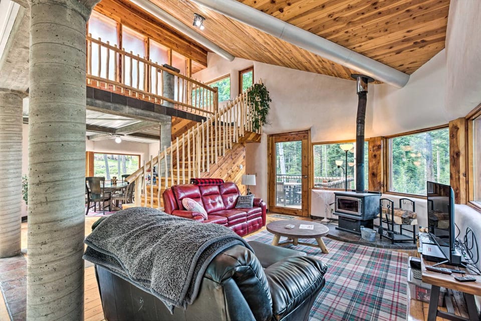 Angel Fire Cabin w/ Deck ~ 2 Mi to Ski & Hiking! Cabin in Angel Fire