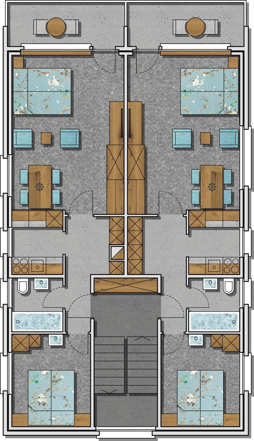 Photo of the whole room, Floor plan