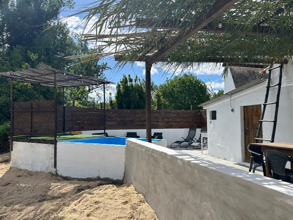 Patio, Pool view, Swimming pool, sunbed