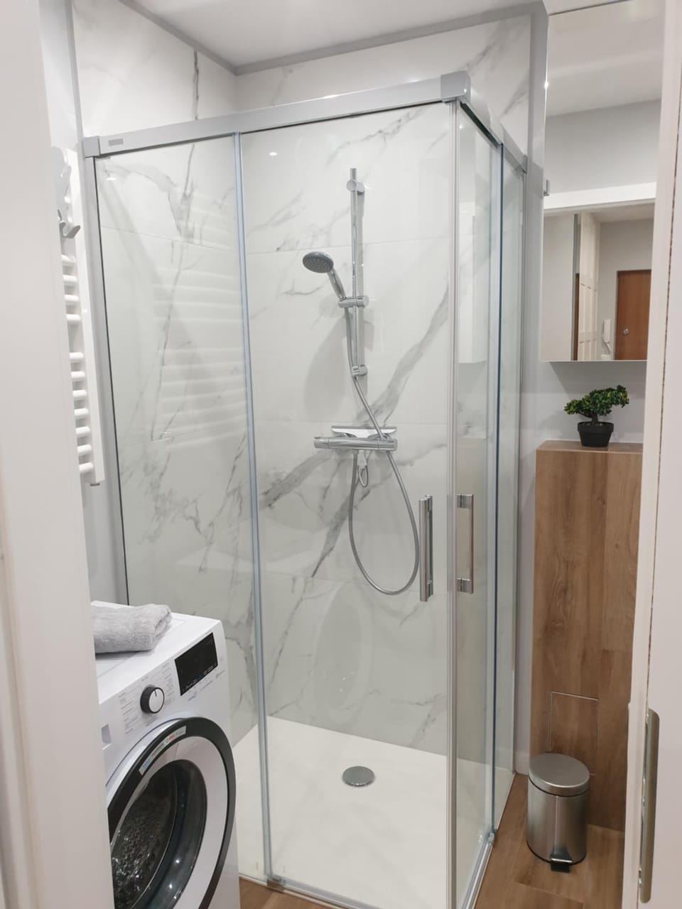 Shower, washing machine, dryer