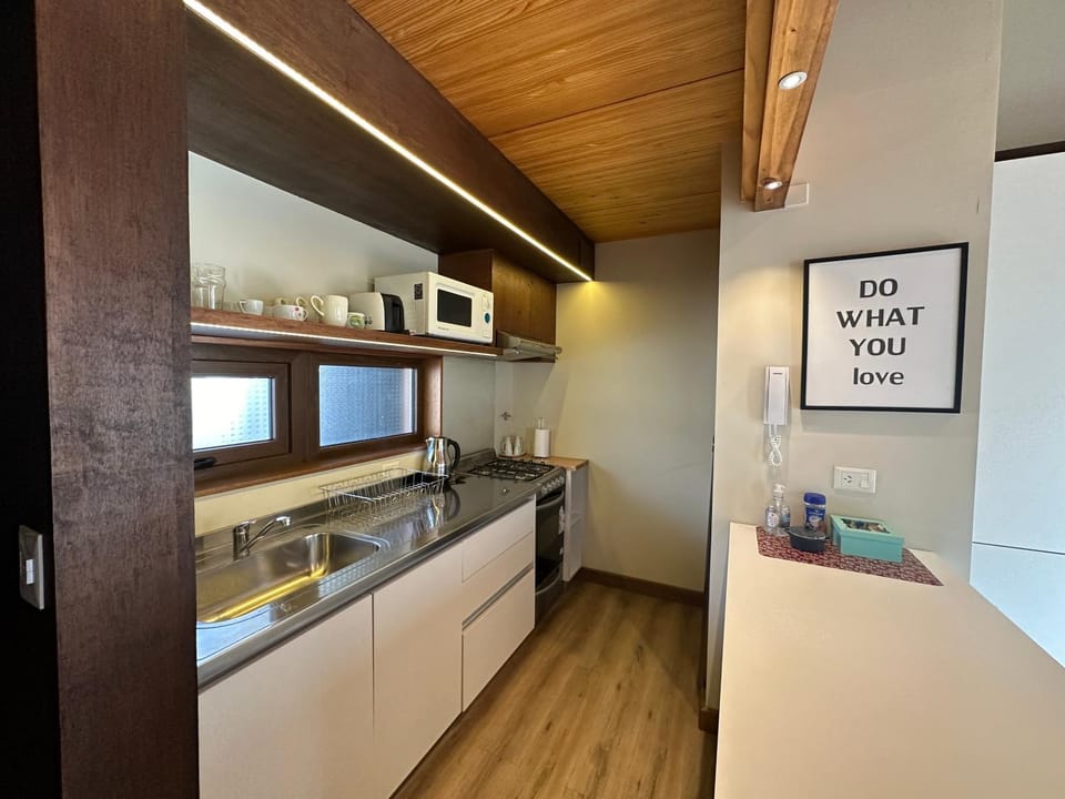 Kitchen or kitchenette, toaster