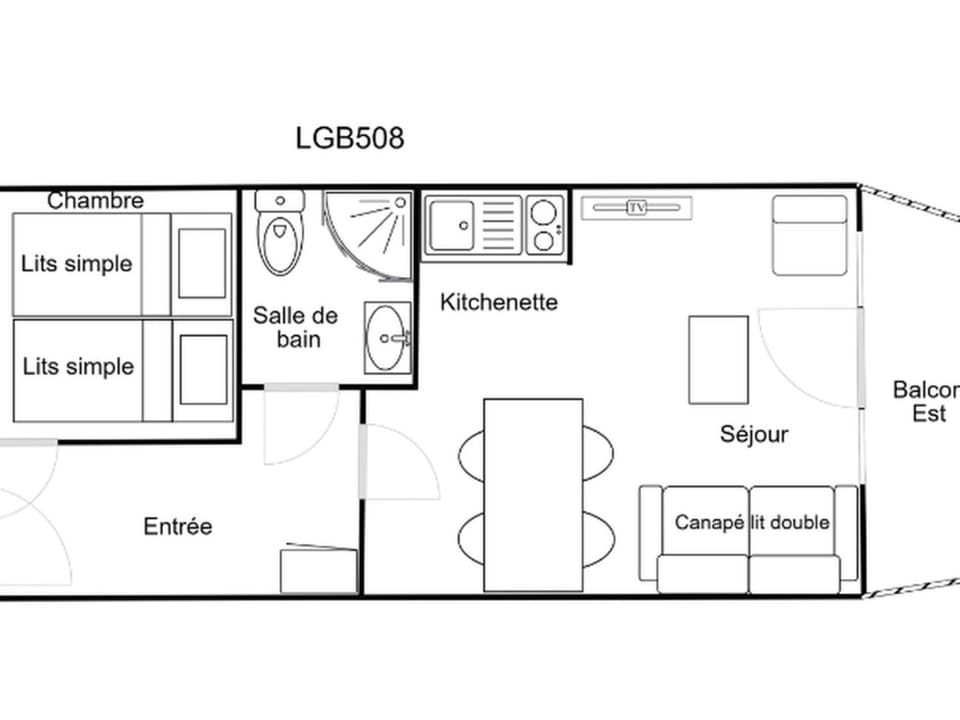 Confortable 2 Pièces, Skis aux Pieds, 2 Ch, 4 Pers, Non-Fumeur - FR-1-182A-16 Apartment in Les Allues