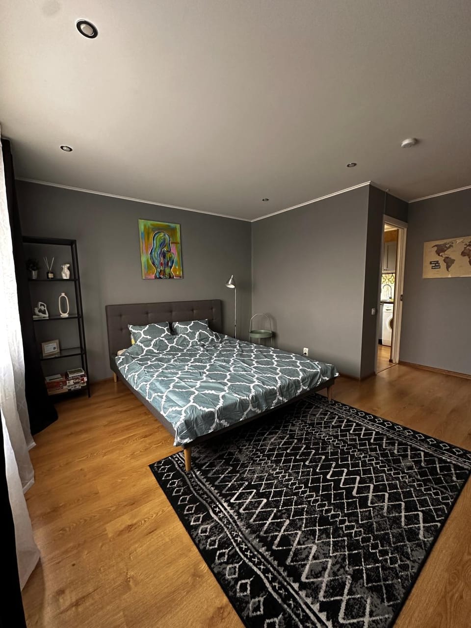 Bed, Living room, Bedroom