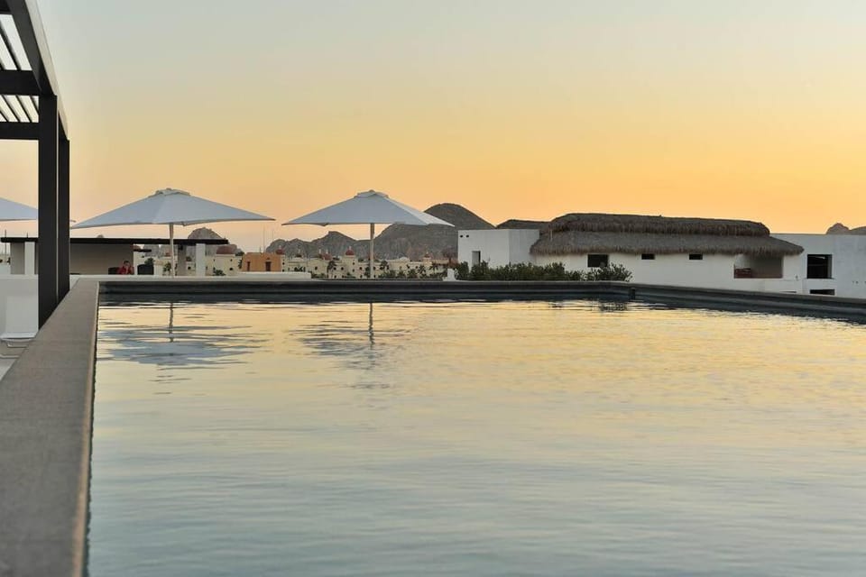 Swimming pool, Sunset