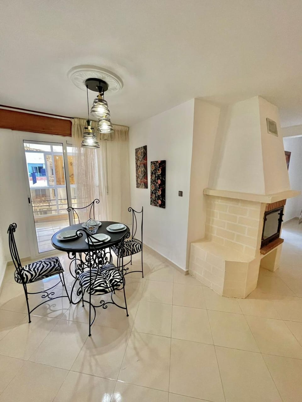 Living room, Dining area, flat iron