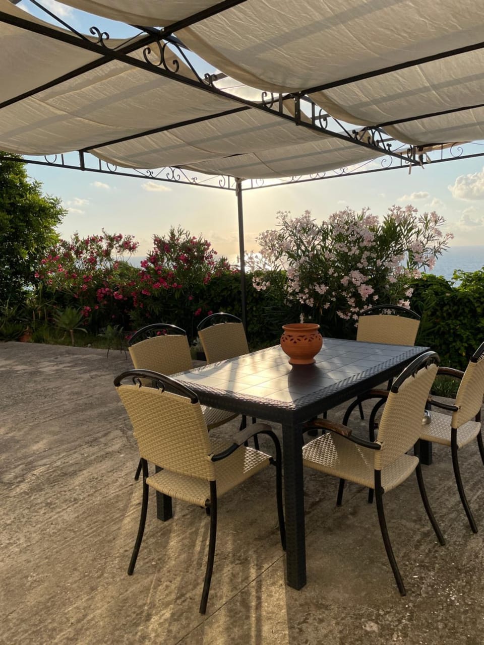 Patio, Day, Natural landscape, View (from property/room), Balcony/Terrace, Dining area, Sea view