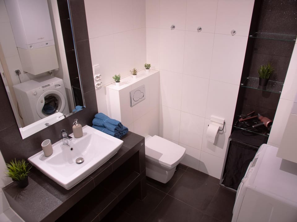 Toilet, Bath, towels