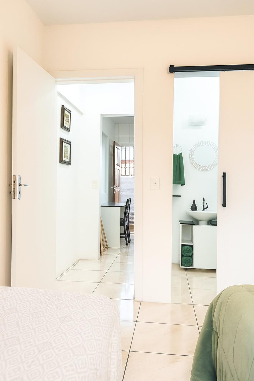 Property building, Bed, Bathroom, Decorative detail