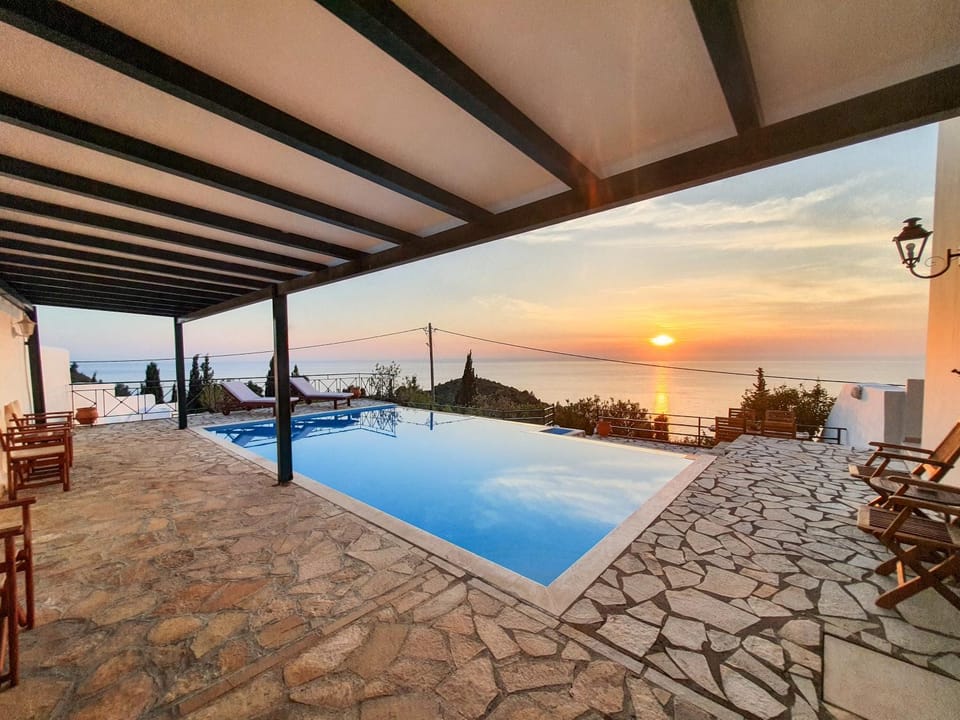 Patio, Natural landscape, View (from property/room), Swimming pool, Sunrise