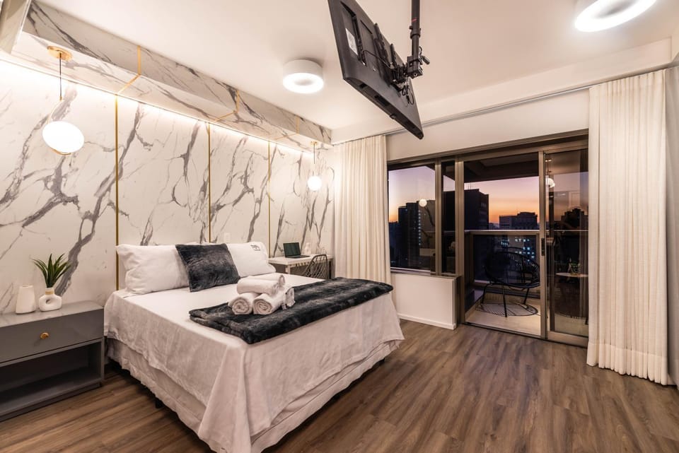 Bed, Photo of the whole room, Bedroom, towels, wardrobe