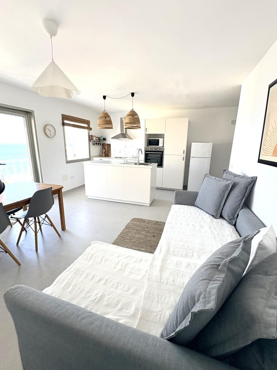Kitchen or kitchenette, Living room, Dining area