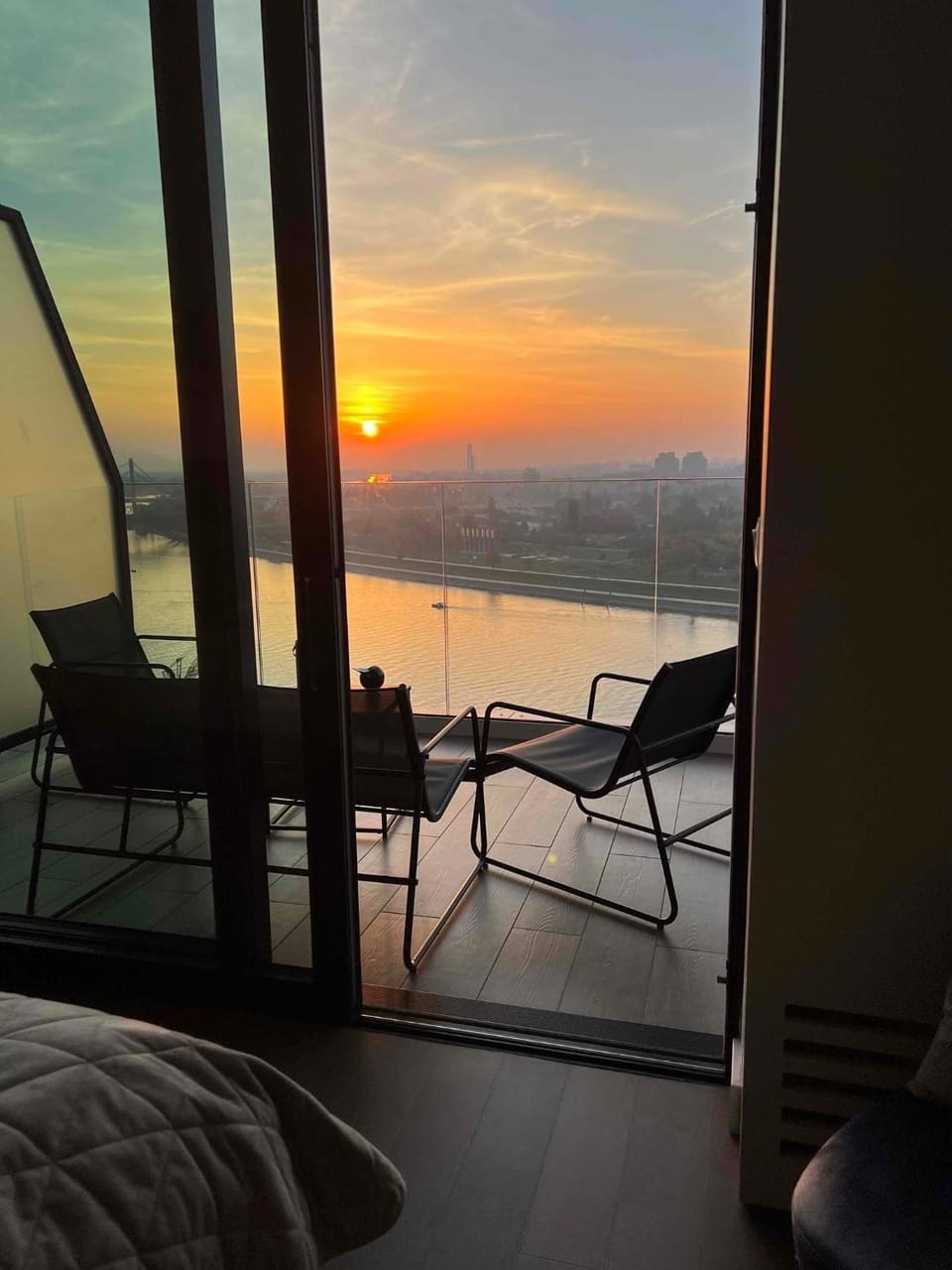 View (from property/room), Balcony/Terrace, Sunset