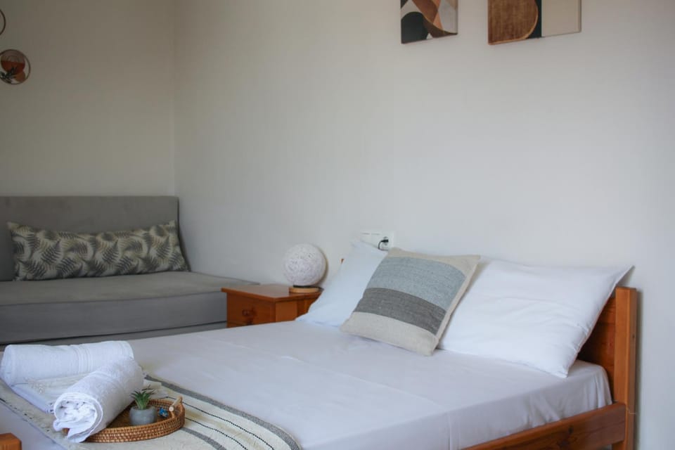 Bed, TV and multimedia, Living room, Photo of the whole room, Seating area, Bedroom, towels